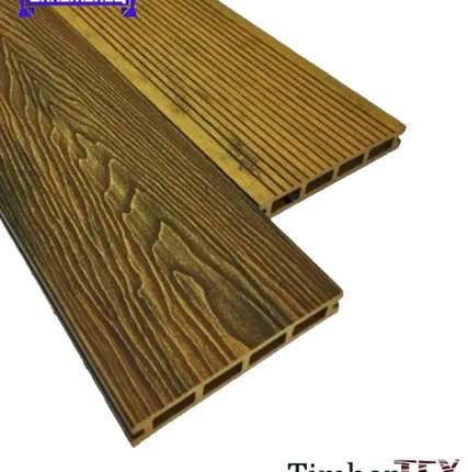 Фото №0 Террасная доска из ДПК Timbertex "Style" цвет: Тик Микс 3D, 146x23 мм (цена м2)