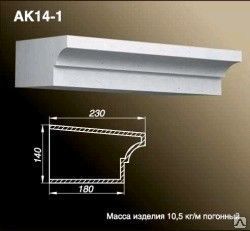 фото Карниз AK14-1-A0.25 Прямой элемент 250 мм