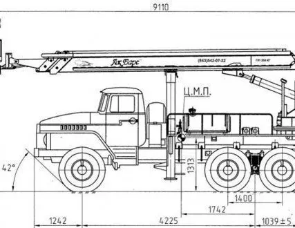 Фото №0 Автогидроподъемник ПСС-131.22Э (АПТ-22) на шасси УРАЛ-4320 (6Х6)