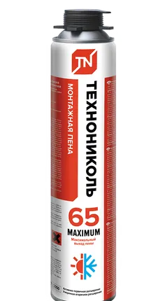 Фото №0 Пена монтажная профессиональная ТЕХНОНИКОЛЬ 65 MAXIMUM всесезонная, 12*990 гр.