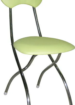 Фото №0 Стул М4 складной с мягким сиденьем (хромированный каркас) 400х500х865 мм