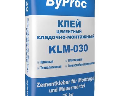 фото Клей цемент. кладочно-монтажный ByProc, 25 кг KLM-030