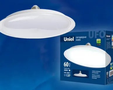фото Лампа светодиодная. Форма «UFO» LED-U270-60W/4000K/E27/FR PLU01WH