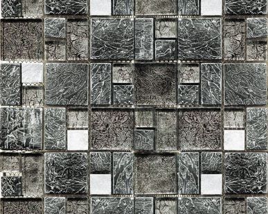 фото Мозаика Elada Crystal+Stone JSM-JB064 серебро жатая 32.7x32.7