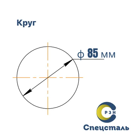 Фото №0 Круг 14Х17Н2 (ЭИ268), 32.4 кг (на 17.04.2025), 85 мм, ГОСТ 2590-2006 (г/к) , дл. 740 мм