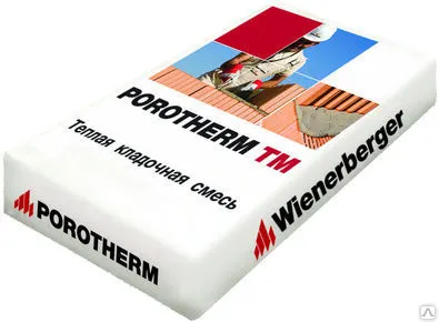 Фото №0 Тёплый кладочный раствор Porotherm