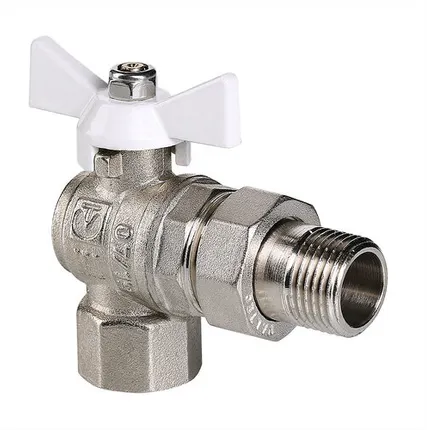 Фото №0 Кран шар. американка угл. 3/4" Base Valtec баб вн.-нар. БЕЛАЯ (8/64)