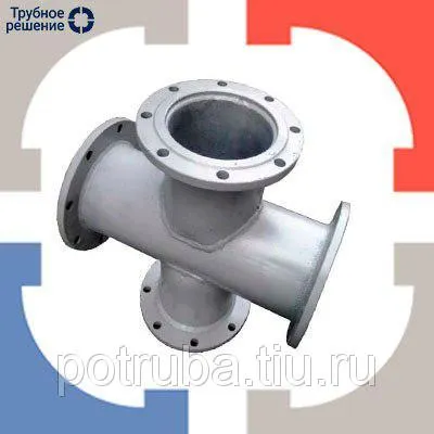 Фото №0 Крест чугунный фланцевый КФ 200х100 с ЦПП ВЧШГ