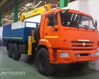 фото КМУ КАМАЗ 43118-3090-46+SOOSAN SCS736 верх. упр. + борт сталь 6,2м