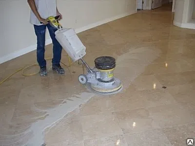 Фото №0 Шлифование пола мраморного
