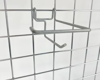 фото Крючок с ценникодержателем на сетку L=100мм, d.4мм, цинк