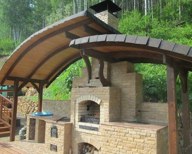 фото Уличные печи и мангалы из кирпича