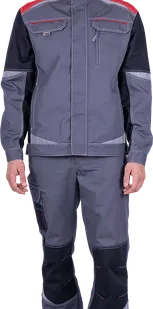 фото Куртка ТУРБО SAFETY летняя, серый-черный-красный