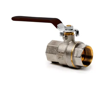 фото Кран шаровой ручка рычаг, латунь, внутренняя/внутренняя резьба 2",PN40 индивидуальная упаковка, никель, RTP