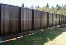 Фото №0 Забор из профнастила двухсторонний