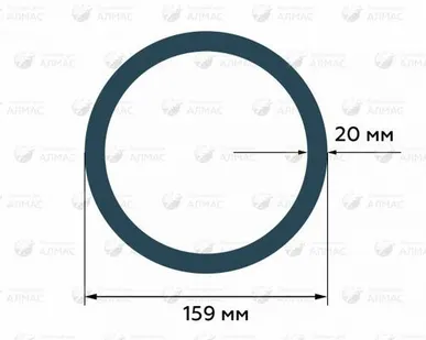 фото ТРУБА БЕСШОВНАЯ 159*20 ГОСТ 8732-78 СТАЛЬ 20