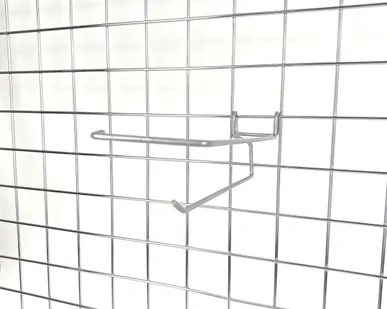 фото Крючок с ценникодержателем на сетку L=200мм, d.4мм, цинк