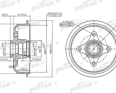 фото PDR1054 Барабан тормозной