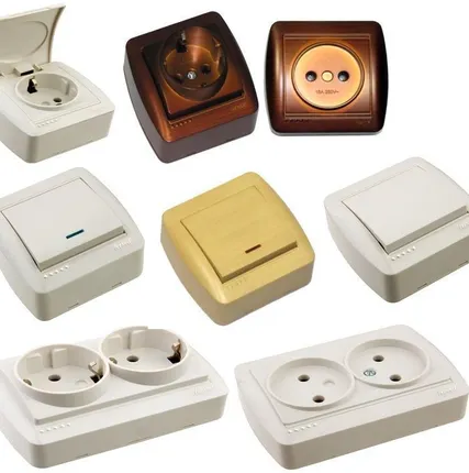 Фото №0 Выключатель проходной двойной серия DEMET цвет под дерево