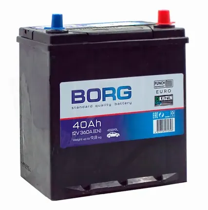 Фото №0 Аккумулятор BORG Standard Asia 45B19L 40 Ач о.п. (ТУРЦИЯ)