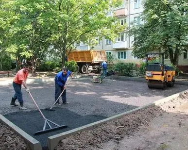 фото асфальтировка благоустройство