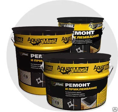 Фото №0 Мастика РЕМОНТ и ПРИКЛЕИВАНИЕ "Аквамаст" 18кг
