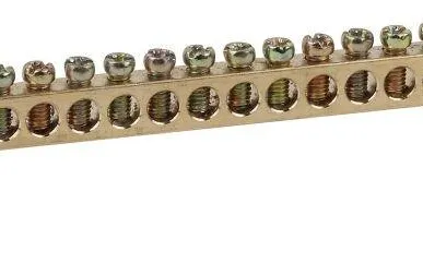 фото Шина PE "земля" на двух угловых изоляторах ШНИ-6х9-14-У2 желт. NO-222-112-1 ЭРА Б0044161