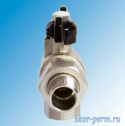 Фото №3 Кран шаровой 15 VERTUM бабочка, с накидной гайкой, угловой