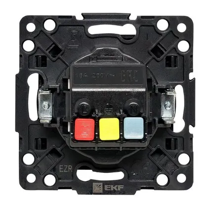 Фото №5 Розетка 1-м СП Стокгольм 16А IP44 с заземл.защ. шторки с крышкой механизм черн. PROxima EKF EZR16-028-10-44