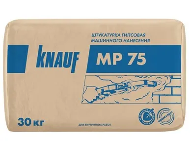 фото Штукатурка гипсовая МП 75 Кнауф, 30 кг серая
