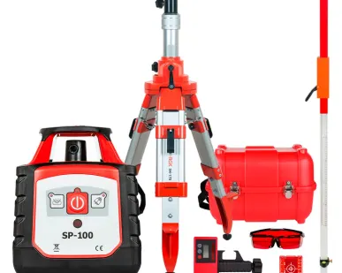 фото Комплект: ротационный нивелир RGK SP-100 + штатив рейка