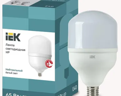 фото Лампа светодиодная HP 65Вт 230В 4000К E40 ИЭК LLE-HP-65-230-40-E40