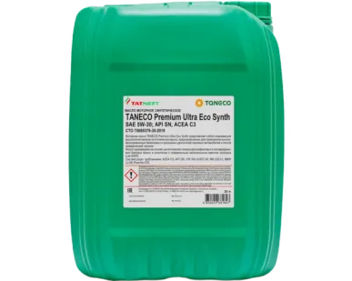 фото Масло моторное синтетическое TANECO Premium Ultra Eco Synth 5W-30 20 л 5W-30