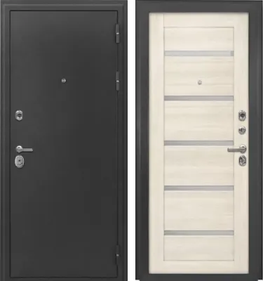 Фото №0 Сейф-дверь страж "3к люкс-2" антик серебро, фл-16, пвх лиственница беленая