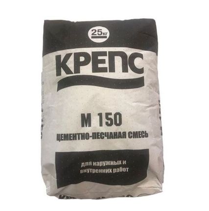 Фото №0 Цементно-песчаная смесь М-150 Крепс 25 кг