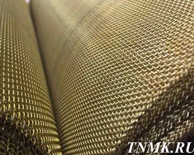 фото Сетка латунная ГОСТ 6613-86 полутомпаковая ячейка 0,4мм d=0,16мм