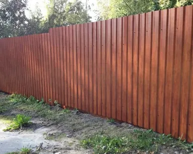 фото Профнастил МП-20 0,5 Printech Naive (Темное дерево)