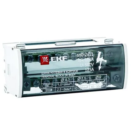 Фото №0 Шина нулевая в корпусе 2х11 EKF sn0-2x11