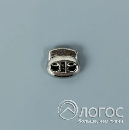 Фото №0 Фиксатор пластик 2 отв. Овал 18х13мм, никель