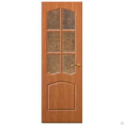 Фото №0 Дверное полотно "ГРАДВЕРЬ", Альфа в пленке ПВХ, цвет Миланский орех, ДО