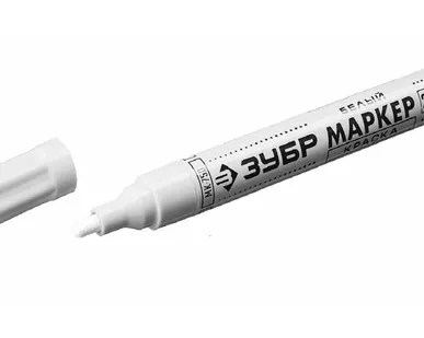 фото Маркер-краска ЗУБР МК-400 белый