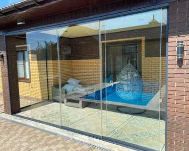 фото Безрамное остекление раздвижной Системой Miro