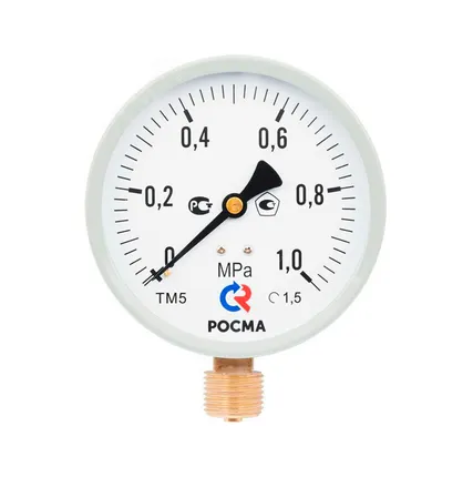 Фото №0 Манометр ТМ-510Р.00 (0-1,0МПа) (д100мм) М20х1,5  кл.1,5  М2 радиальный РОСМА