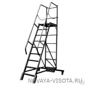 фото ЛСПК-1,4 лестница с платформой складная алюминиевая