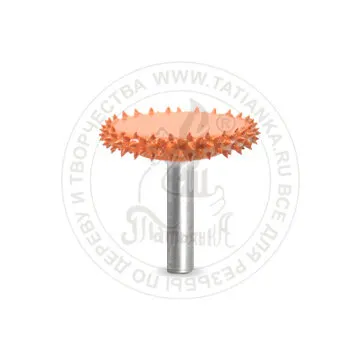 Фото №0 6RS125-90 - Колесо, Ø хвостовика 6мм, Ø фрезы X 31,75мм, L фрезы 6,35мм (ex-coarse/оранж)