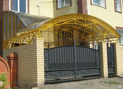 Фото №0 Навес из поликарбоната