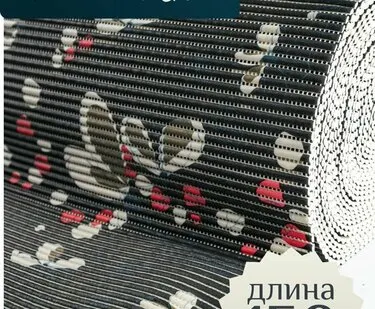 фото Коврик для ванной и туалета напольный из вспененного ПВХ 65 х 150см мотыльки VK22007