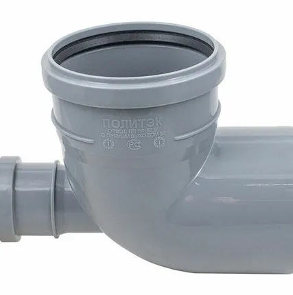 Фото №0 Отвод ПП Д 110х90 с выходом на 50 прямой ВВЕРХ