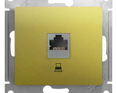 фото Механизм розетки комп. 1-м Glossa RJ45 кат.5е фисташк. SchE GSL001081K