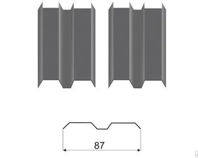 фото Металлический штакетник ШТ-87 9006 белый металлик